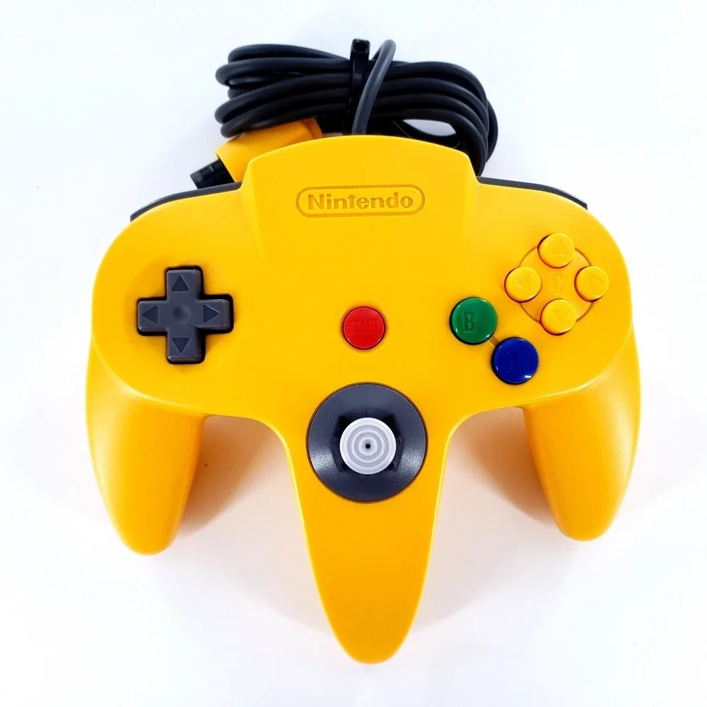 Official Nintendo 64 Gamepad Controller Yellow NUS-005 Tight Stick OEM Tested